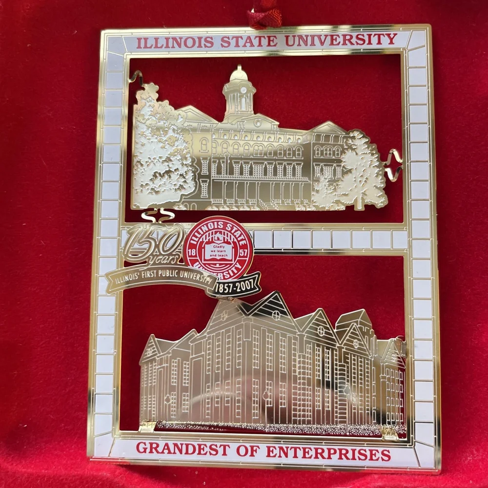 NIB Illinois State 150th Commerative Ornament Sesquiscentennial Fred Mills RARE